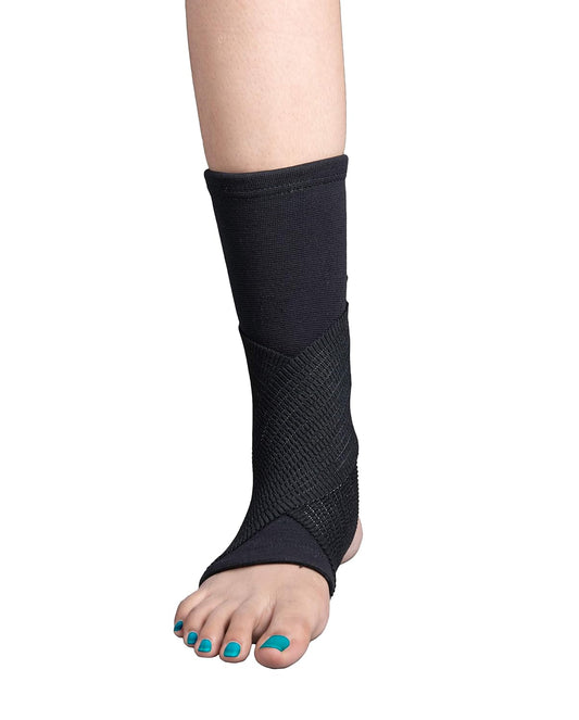 BUY 1 Get 1 FREE Wonder Care- Ankle Brace Adjustable Breathable Ankle Support with Elastic Fabric, Compression Ankle Wrap for Sports Protect, Ankle Sprain, Plantar Fasciitis