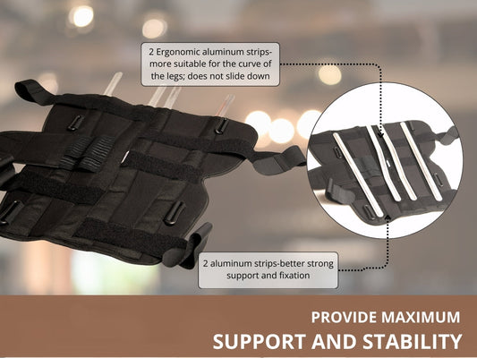 Wonder Care Knee Immobilizer Cotton Brace Support Dislocation Injuries Ligament Tear Wrap around Stabilizer Splint For Men & Women