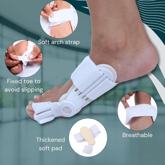 Wonder Care Bunion Splint for men and women Orthopedic Bunion Toe Straightener Hallux Valgus Constructed for Toe Alignment and Pain Relief Toe Corrector