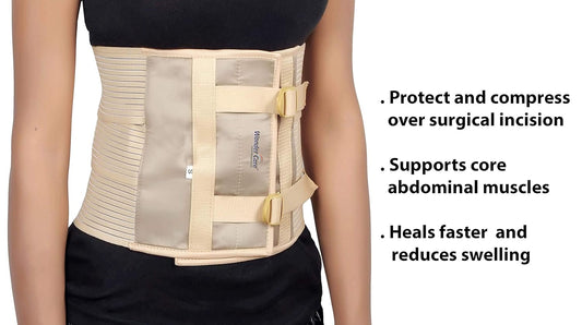 Wonder Care Abdominal Belt after c section delivery for waist line adjustable tummy trimmer brace for Men & Women Belly Slimming Wrap