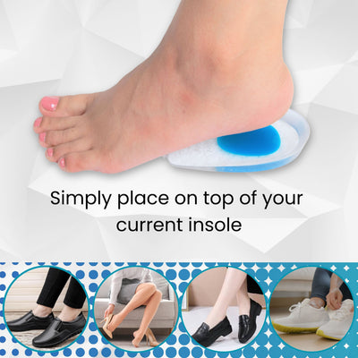 BUY 1 Get 1 FREE Wonder Care Gel Heel Cushion For Heel Pain Relief Women & Men | Shoe Insert Silicone Heel Pad|Plantar Fascitis Inserts Heel Spur Pads| Achillies Heel Support Pad| Cushion Heel Inserts